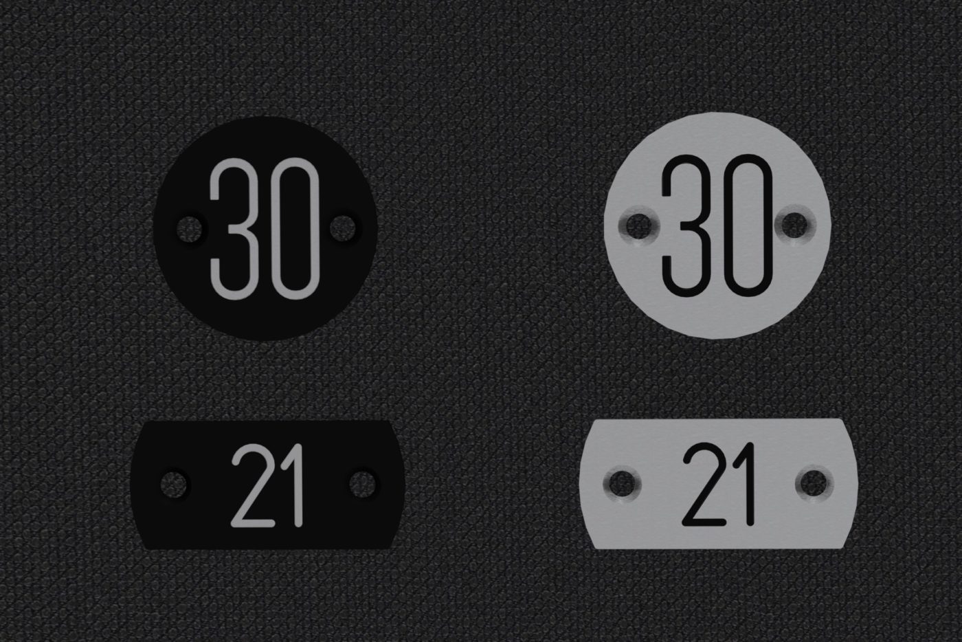 Skeie Seat Number - models oval and rectangular